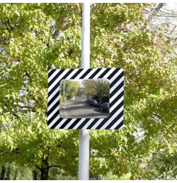 Rectangular Convex Traffic Mirror