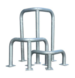 Arceau de protection d'angle galvanisé ø76mm à fixer