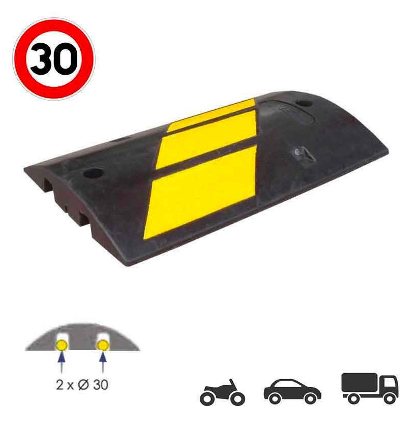 Ralentisseur 25 km/h – Modulable, caoutchouc vulcanisé, 40 tonnes Ralentisseur 25 km/h – Modulable, caoutchouc vulcanisé, 40 tonnes