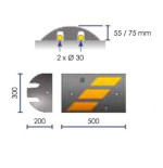 Ralentisseur EASYFAST VISO Modulable caoutchouc 40 tonnes