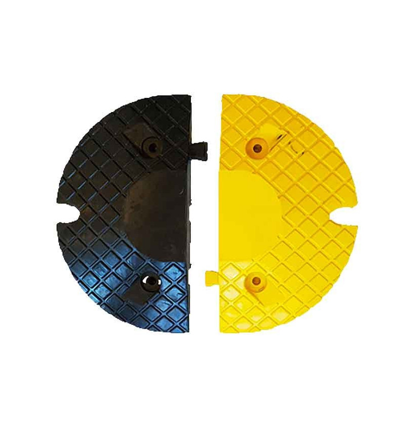 Lot de 2 embouts ralentisseur noir/jaune – Caoutchouc vulcanisé, 40T