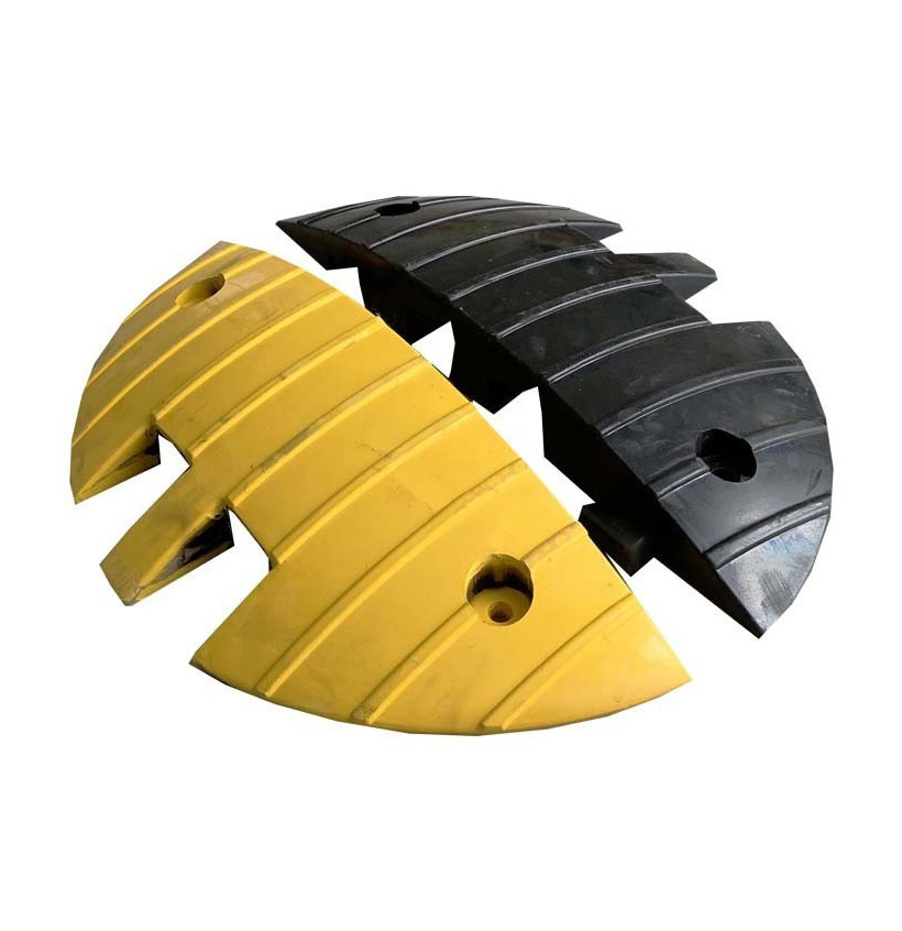 Lot de 2 embouts noir et jaune pour ralentisseur poids lourds 70 mm