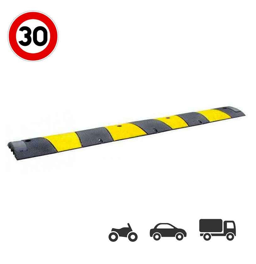 Ralentisseur monobloc 1,83 m – Caoutchouc recyclé, 55 mm