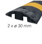 Ralentisseur monobloc 1,83 m – Caoutchouc recyclé, 55 mm