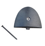 Embout noir pour ralentisseur monobloc éco – 55 mm, caoutchouc 20 tonnes