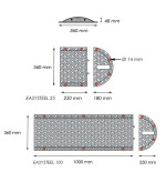 Ralentisseur acier IDEQUIP – 48 mm, 40 tonnes, 1000 ou 250 mm