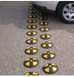 Plot ralentisseur en caoutchouc Ø250 mm – Hauteur 40 mm, 20 tonnes