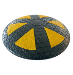 Plot ralentisseur en caoutchouc Ø250 mm – Hauteur 40 mm, 20 tonnes