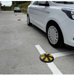 Plot ralentisseur en caoutchouc Ø250 mm – Hauteur 40 mm, 20 tonnes