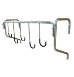 Support mural VELO5W VISO 5 vélos Arceau acier zingué, crochets PVC