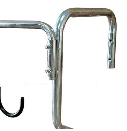 Support mural VELO5W VISO 5 vélos Arceau acier zingué, crochets PVC