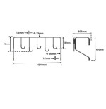 Support mural VELO5W VISO 5 vélos Arceau acier zingué, crochets PVC