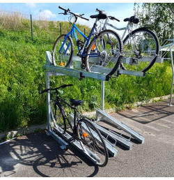Rack à vélo double étages hydraulique