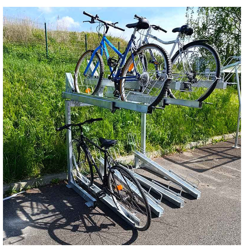Rack à vélo double étages hydraulique Rack à vélo double étages hydraulique
