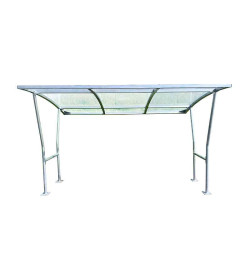 Abri à vélo acier galvanisé Toit polycarbonate 3,5 m | IDEQUIP