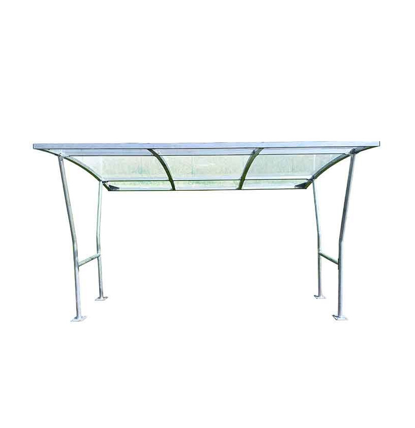 Abri à vélo acier galvanisé – Toit polycarbonate 3,5 m | IDEQUIP Abri à vélo acier galvanisé – Toit polycarbonate 3,5 m | IDEQUIP