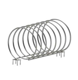Rack à vélos inox forme ressort – Double face 9 vélos | IDEQUIP