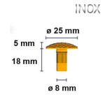 Clou podotactile inox 304 diamanté VISO POD25STR – Ø25 mm