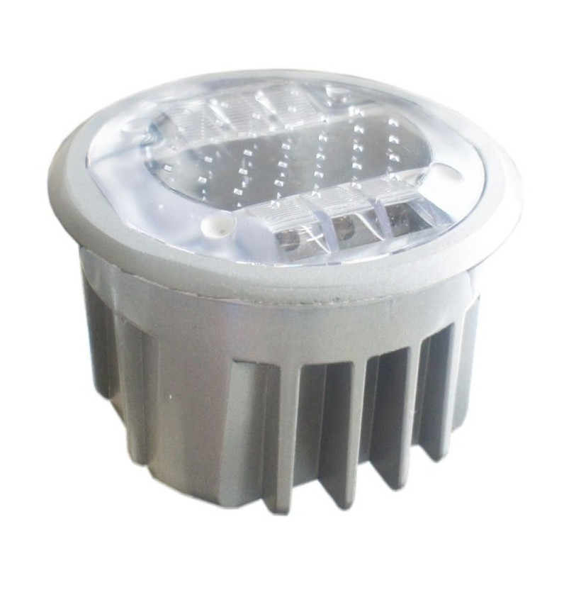 Plot solaire LED à encastrer Ø140 mm – IP68 – Résistance 20T | IDEQUIP Plot solaire LED à encastrer Ø140 mm – IP68 – Résistance 20T | IDEQUIP