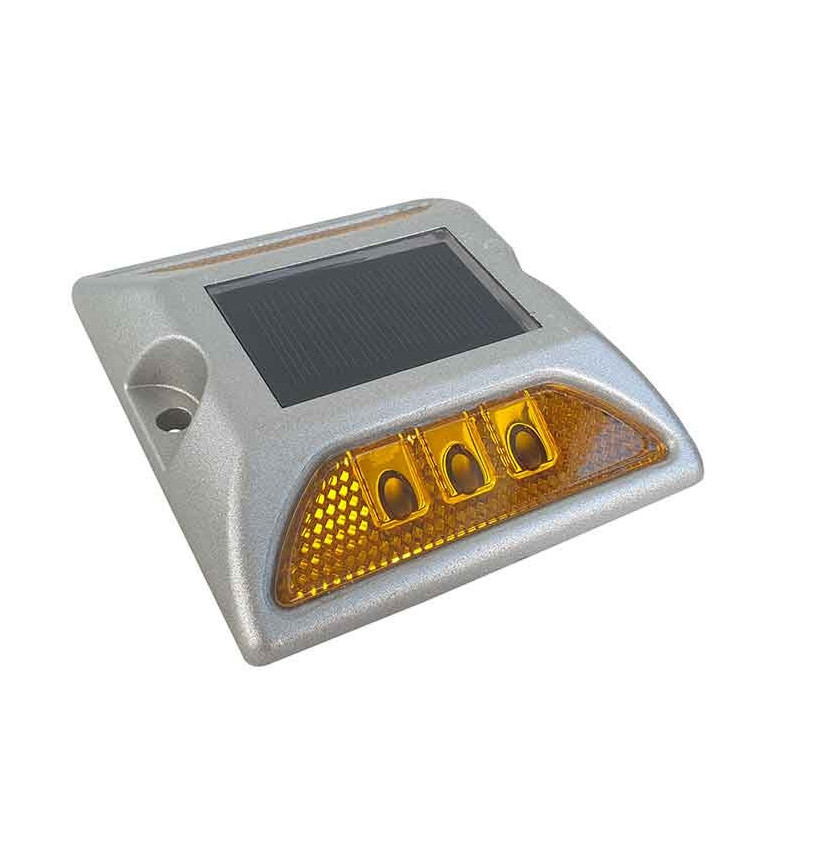 Plot routier LED Solaire clignotant | 100x100mm Plot routier LED Solaire clignotant | 100x100mm