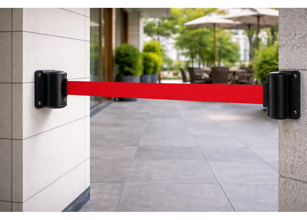 Enrouleurs à sangle intérieur et extérieur pour sécuriser les accès