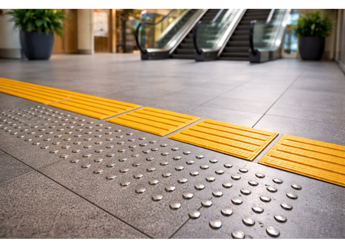 Bandes et clous podotactiles : sécuriser et guider les déplacements