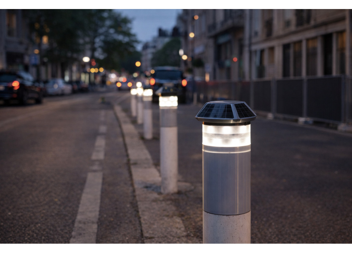 Kit lumineux solaire pour potelets de voirie