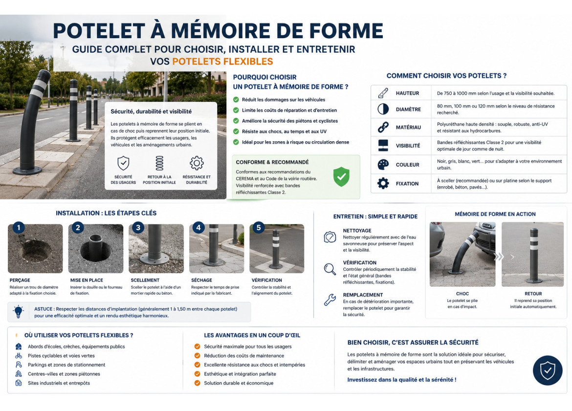 Potelet à mémoire de forme : le guide complet