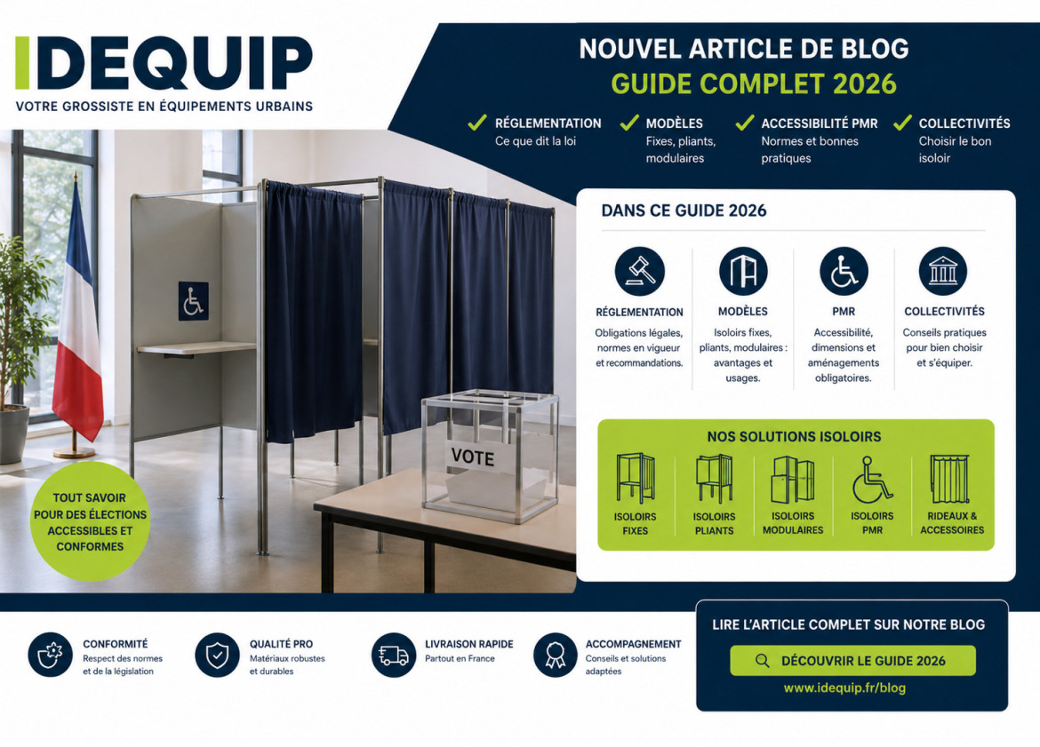 Isoloirs de vote pour collectivités : réglementation, modèles et isoloirs PMR — Guide complet 2026
